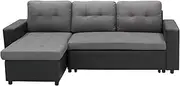 Corner Sofa Linen Lounge Couch L-Shaped Modular Furniture Home Chaise Grey
