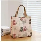 Printed Butterfly Lunch Bag Large Capacity Handbag Aesthetic Food Container