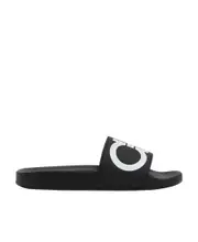 Salvatore Ferragamo Gancini Slides US8 Black