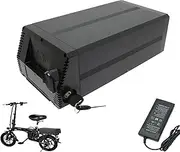 DEFGHIJ 48V 23Ah 28Ah 32.5Ah 32Ah 37Ah 42Ah 45Ah 50Ah 52Ah Electric Bicycle Lithium Li-ion Battery 48V Rear Rack Rechargeable Battery with Charger for 50W-2500W Motor(42Ah)