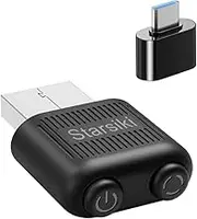 STARSIKI 2 Buttons Improved Tiny Mouse Jiggler Undetectable, 2 Buttons of On/Off Switch and 3 Cursor Movement, USB-C Adapter Protective Cap Mouse Mover Device Automatic Mouse Wiggler Shaker Giggler