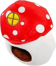 ibasenice Comfortable Mushroom Shape Hamster Hideout Warm Cozy Small Animal Nest Soft Light Material for Resting for Hamsters Small Pets for Home or Pet Shop