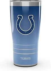 Tervis Traveler NFL Indianapolis Colts - Ombre Triple Walled Insulated Tumbler Travel Cup Keeps Drinks Cold & Hot, 20oz, Stainless Steel
