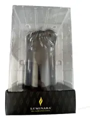New Luminara Black Spider Pillar Flameless Candle 3" x 6.5" Real Wax Timer