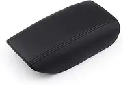 Jodriva Armrest Cover Leather Synthetic Center Console Lid, for Volvo, S80 1999-2006 Armrest Center Console Cover Vehicle armrest lid(Black)