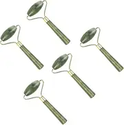 FOYTOKI 5Pcs Jade Eye Beauty Roller Natural Skin Care Tool for Eye Fatigue Relief Dark Reduction Smoother Skin Lightweight Travel