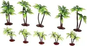 Realistic Miniature Coconut Tree Models Micro Landscape Accessory 10 Pack for DIY