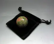 Small Unakite Sphere W/ Pouch - 1" / 25mm - Crystal Healing
