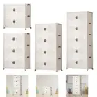 Foldable storage cabinet, stackable storage containers, elegant open-front