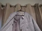 New NWT TOPSHOP Womens US Sz 4 Pale Blue Puffer Coat Snap Front Jacket