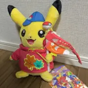 Plush Pikachu and Pokemon flag Pokemon Center Hiroshima R japan limited new