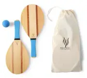 Beach Paddle Ball Set, Wooden Tennis Racket