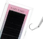 Single Eyelash Extension Classic False Eyelashes Jumbo 16 Rows Eyelash Cluster DIY Extensions 8-15mm Hybrid Tray Matte Black (0.05 D 8-15mm)