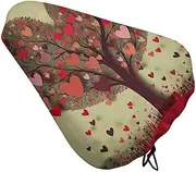 Bicycle Seat Cover Heart Tree Printed Bike Covers Bike Cushion Seat Protector with Drawstring for Most Bikes
