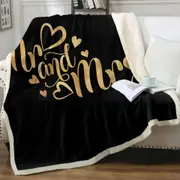 Mr and Mrs Throw Blanket