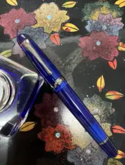 Opus 88 JAZZ Color Fountain Pen in Blue - 1.5mm Stub Nib - NEW in Box