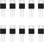 EMSea 10pcs LM317 LM317T 3-Terminal Adjustable Voltage Regulators 1.2-37V 1.5A TO-220 Package for Electronic DIY Project Applications