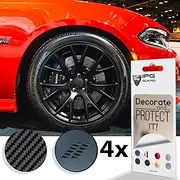 IPG for 2017-2019 Dodge Challenger Hash Rhombus Center Cap Overlay Decals Set of 4