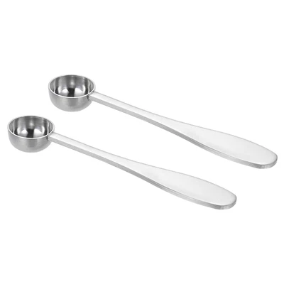 2 Pcs 2.5 Ml TeaSpoon Scoop, Stainless Steel Measuring Spoon, Silver