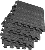 OSOLADY 6Pcs Eva Leaf Grain Floor Mats Thicken Interlocking Floor Pads for Gym Dance Room Home Use Non Slip Cushioning with Unique Design for Exercise Relaxation