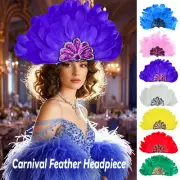 Carnival Feather Headpiece Showgirl Sequin Headband Feastival Party Headband