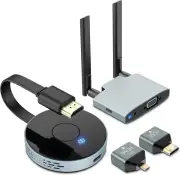 Wireless HDMI Transmitter and Receiver, Plug and Play, Wireless HDMI Extender Ki