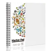 135lb/200gsm Marker Paper Pad, 8.3×8.9in Double Sided Bleedproof Sketch Pad, ...