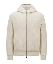 Moncler Reversible Padded Hoodie light beige