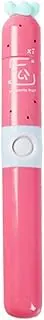 Kids Eeletric Toothbrushes,Silicone Non-charged Cartoon Soft Brush Electric Toothbrush Portable Mini Ultrasonic Brush Cartoon Travel Set Children's Dental Care Tools (Color : Pink)