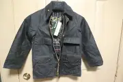 BARBOUR- A105 KID'S BEDALE WAX COTTON JACKET -4 FRONT POCKETS-NOS- MADE @ UK- 24