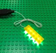 New 2x6 yellow led light brick for lego usb connected for lego custom