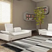 Beantown Line Grey Rug