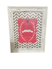 Wall Art Decor Cottage Art Farmhouse Home Accent Sentiment Believe White Pink