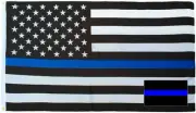 Wholesale Combo 3x5 Police USA Memorial Flag & Thin Blue Line Decal Sticker