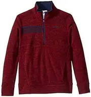 [adidas] Microfleece 1/2 Zip Boys Fleece Jackets Size S, Color: Burgundy