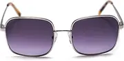 [Blackburn] Italian-Crafted, Square Retro Sunglasses for Men Women, Trendy Sun Glasses Classic Shades UV400 Protection