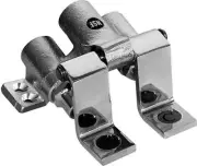 GSW USA AA-202G Brass Double Foot Pedal Valve CP NO LEAD w/ Red & Blue Index