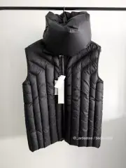 *NEW* RICK OWENS GOOSE DOWN GIMP VEST DETACHABLE COLLAR $2000 (BLACK, 48)