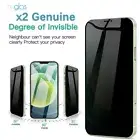 2xScreen Protector Nuglas Flat Clear Privacy Tempered Glass For iPhone 12 ProMax