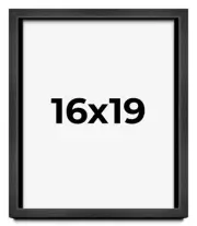 16x19 Shadow Box Frame Grey Charcoal Black | 0.875 Inches Deep | Solid Wood Shad