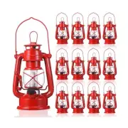 Hortsun Vintage LED Hurricane Lantern 12 Warm LEDs and Dimmer Switch Battery ...