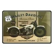 Harley-davidson Motorcycles Knucklehead Rustic Metal Sign Vintage Tin Shed