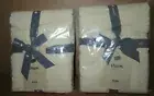 West Elm Organic Cotton Textured Waffle EURO Shams Set of Two Ivory Cream New