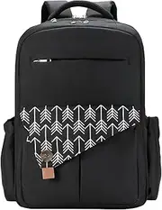 Nappy Backpack, Women's Travel Bag, Waterproof Bag, Large Capacity Organiser, Multi-layer Pushchair, Charging Port, Baby Essentials Carrier