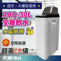 在飛比找蝦皮購物優惠-【京華淨水】AHO-30L  透天、大樓專用軟水機 全屋軟水