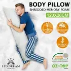 Body Pillow Long Full Memory Foam Maternity Pregnancy Nursing Support Bamboo