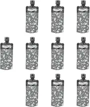 Garende 10 Pieces Travel Pouches for Toiletries Empty Squeeze Pouches 3 Oz Size Containers for Body Wash Shampoo Lotion, Black Speckle