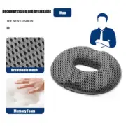 Memory Foam Donut Seat Cushion Pillow For Tailbone Sciatica and Hip Pain Press
