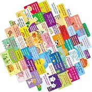 SOPOTUTU 2 Sets Cute Encouragement Notes for Mini Postcards Inspirational Lunch Box Affirmations Fun Lunch Accessories for Kindergarten and School Positive Messages