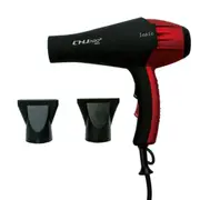 Professional Portable Electric Ionic Hair Blower Hair Style Tool High Power With Nozzle, plug in:EU Plug(Red Black)